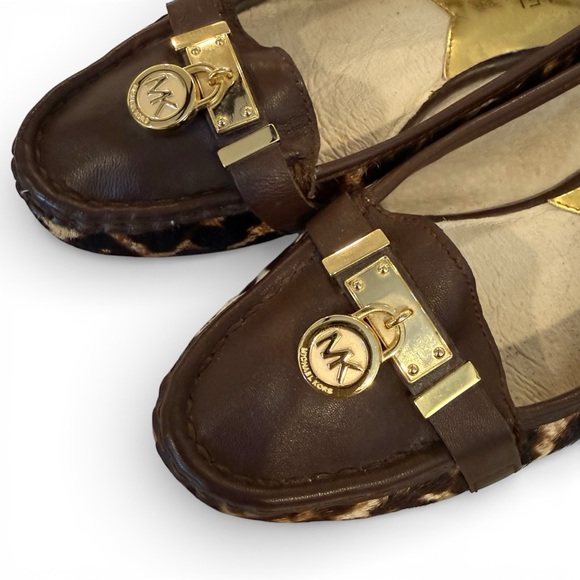 Michael Kors Hamilton Moccasins Loafer Haircalf/Leather Women's Shoes 7.5M - Picture 3 of 7